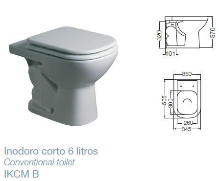 Inodoro Corto Ferrum Bari Blanco