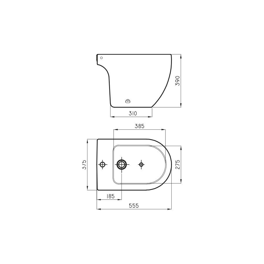 Bidet Ferrum Fontana Blanco Monocomando