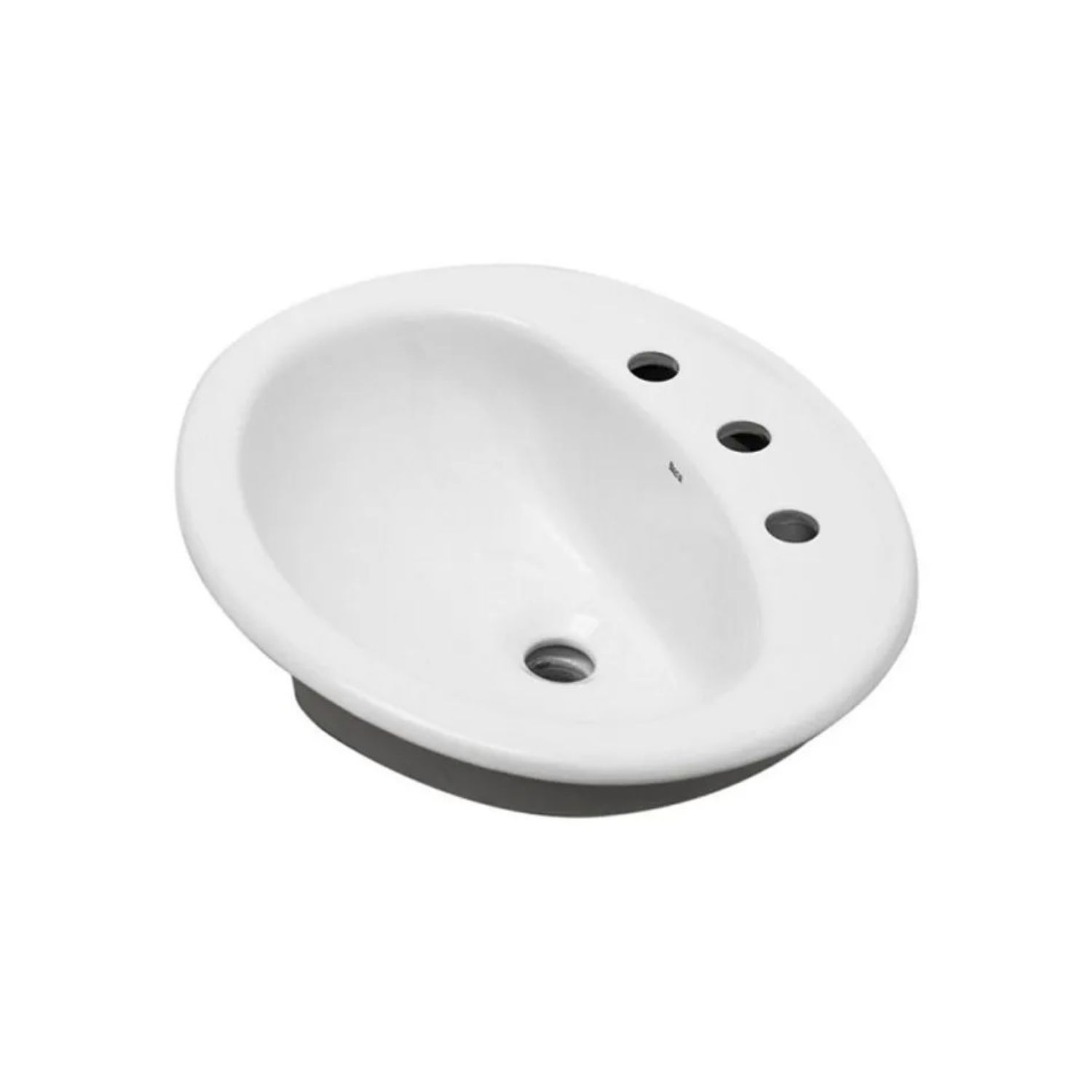 Bacha De Embutir Roca Aloa De 3 Agujeros Blanca