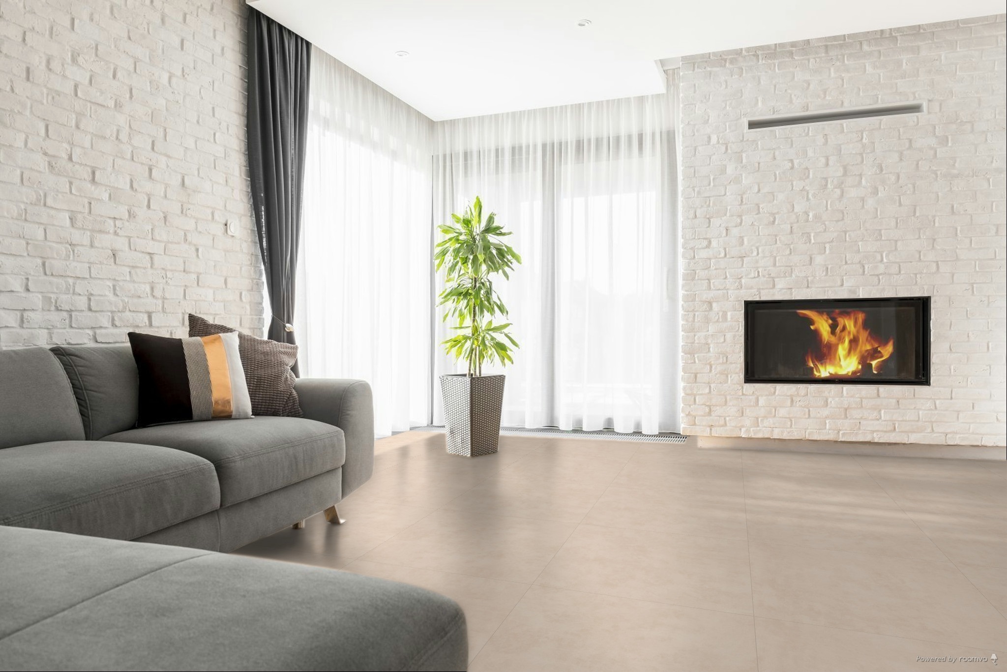 Porcelánico Embramaco 76x76 Nevada Bege Plus