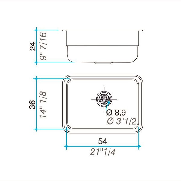 Bacha De Cocina Johnson E54