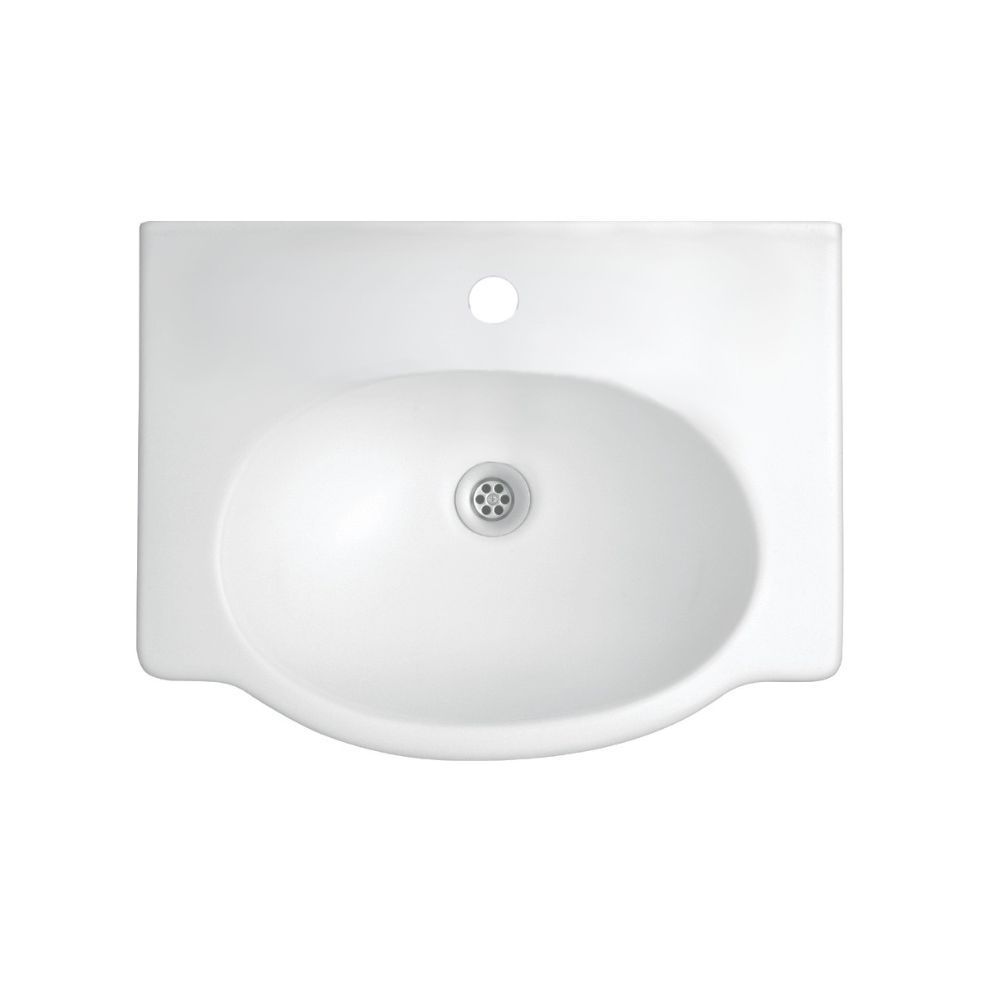 Bacha De Loza Ferrum Venecia De 1 Agujero Blanca Para Vanitory De 64 Cm