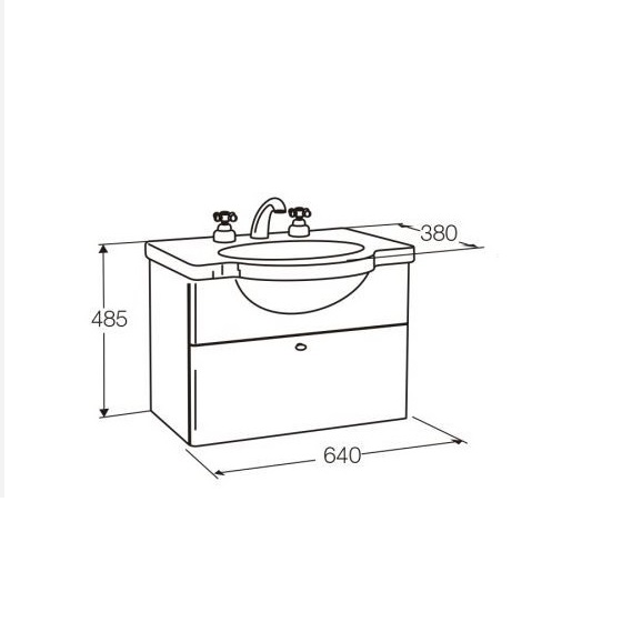 Vanitory De Colgar Sin Bacha Ferrum Venecia 64 Cm Wengue