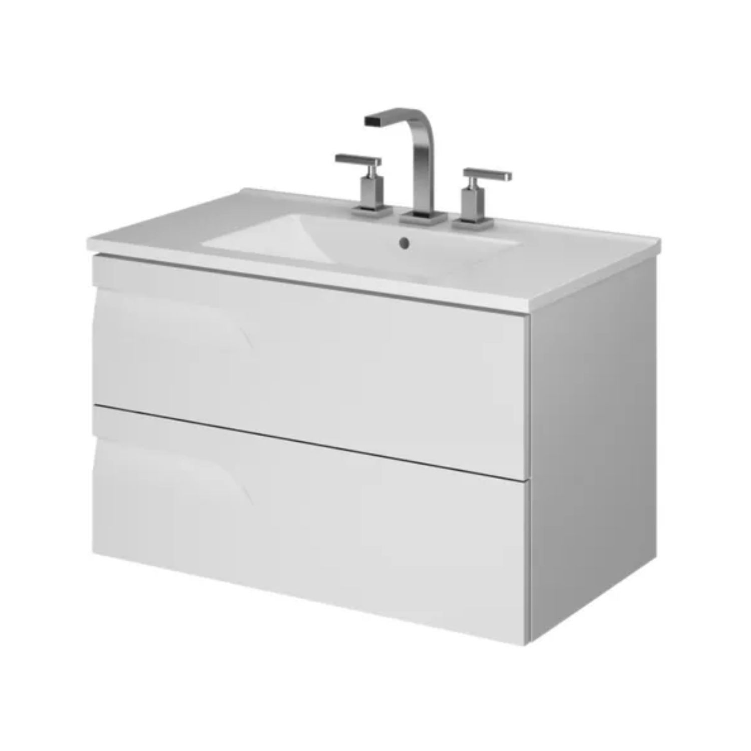 Vanitory De Colgar Monocomando Schneider Rivo 60 Cm Blanco