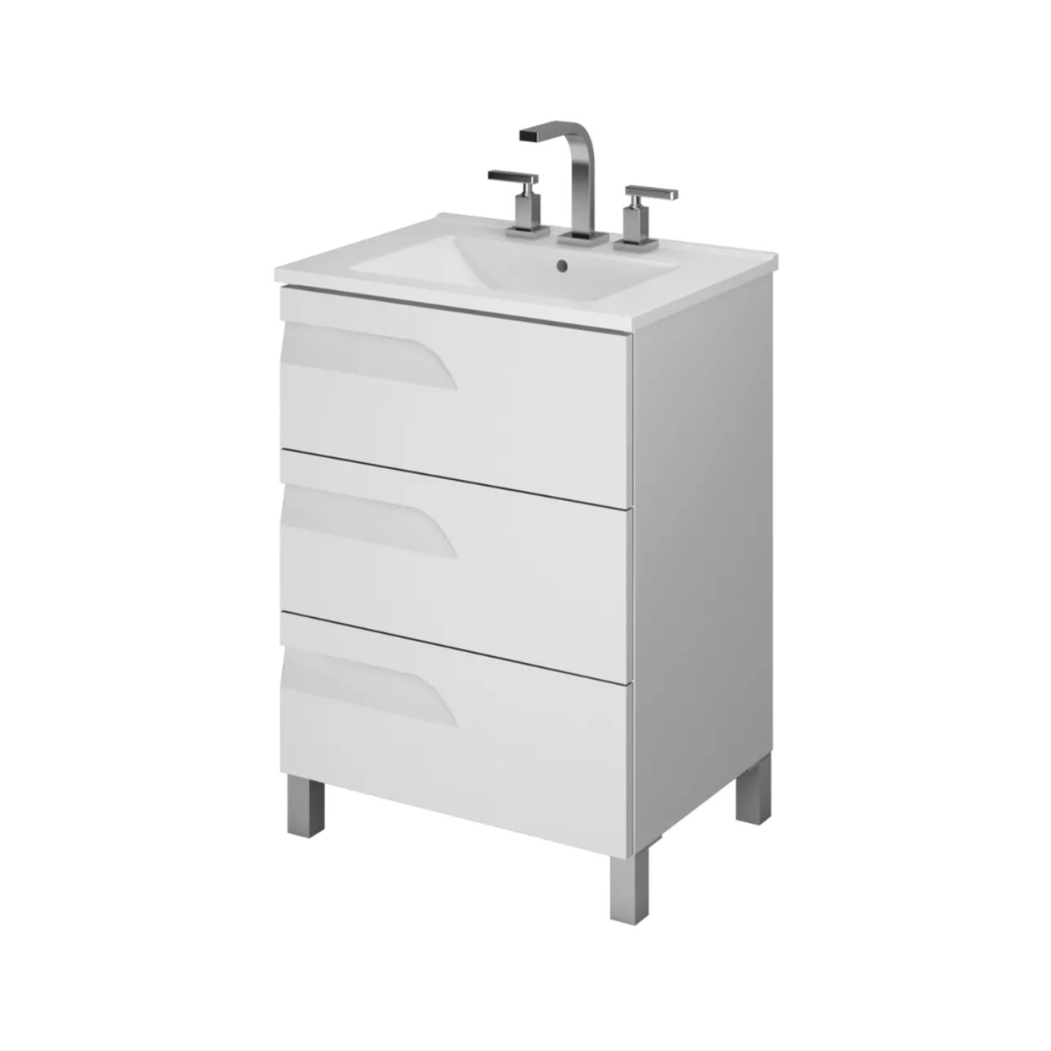 Vanitory De Pie Schneider Rivo 60 Blanco