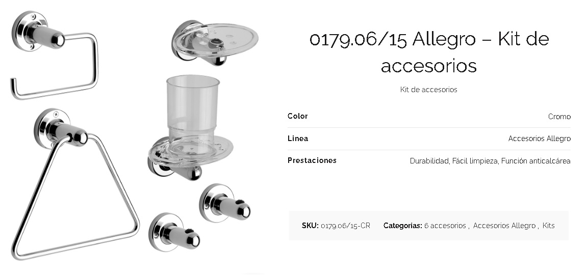 Kit de Accesorios Fv Allegro 6 Piezas 179.06/15