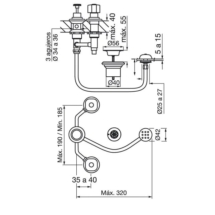 Griferia Para Bidet Fv Arizona 295/B1