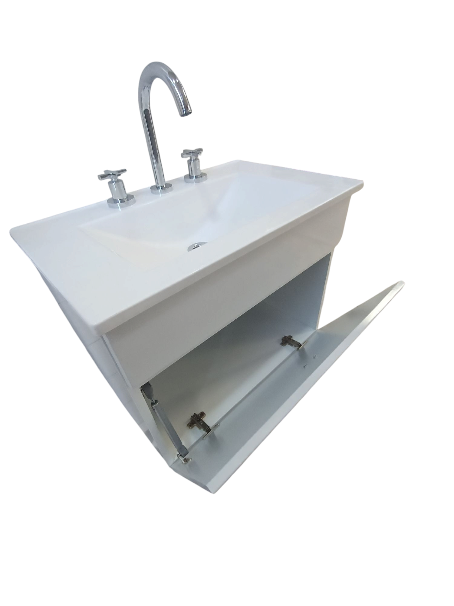 Vanitory De 3 Agujeros Para Colgar FI Lanin Blanco 60 cm