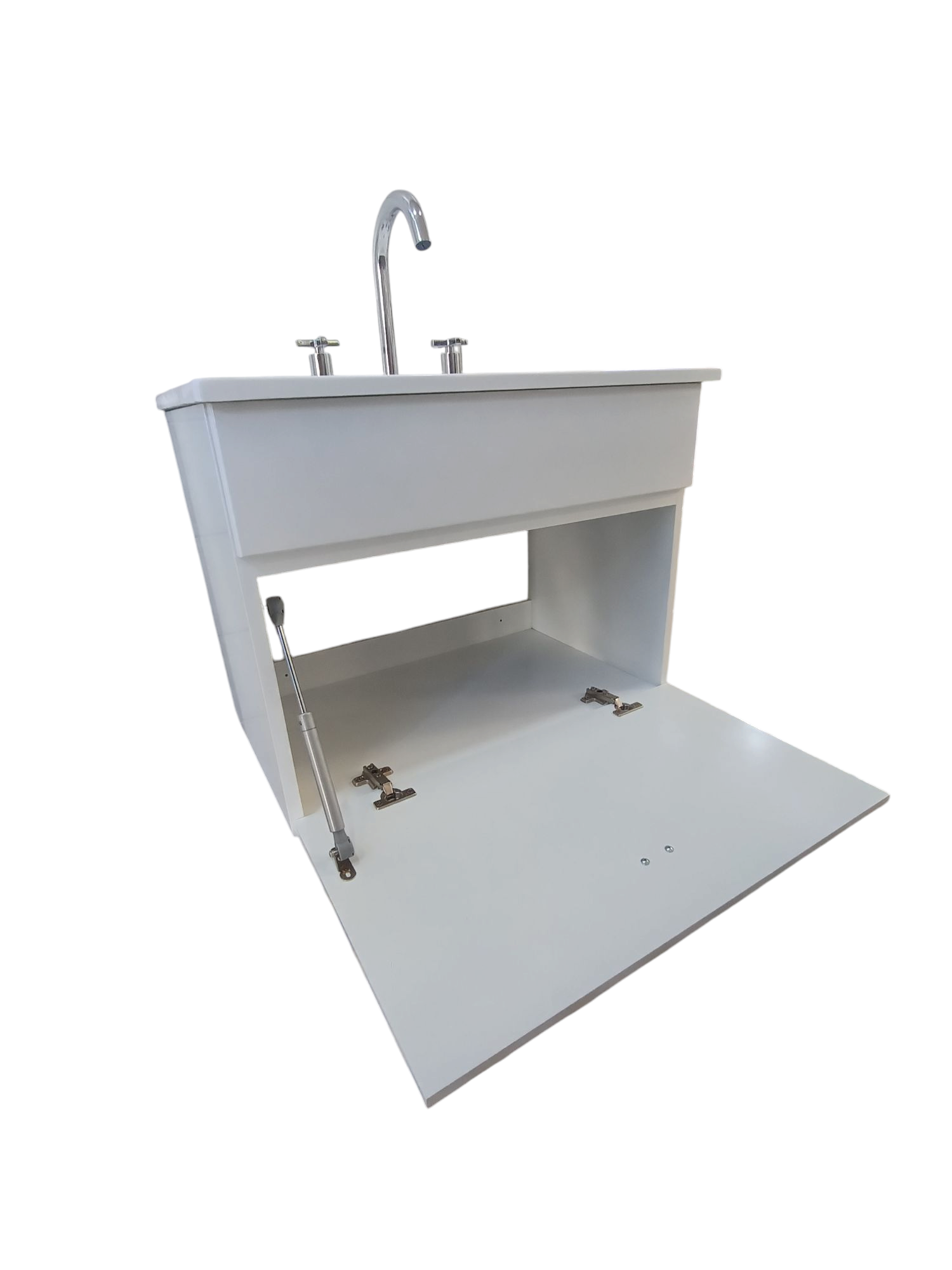 Vanitory De 3 Agujeros Para Colgar FI Lanin Blanco 60 cm