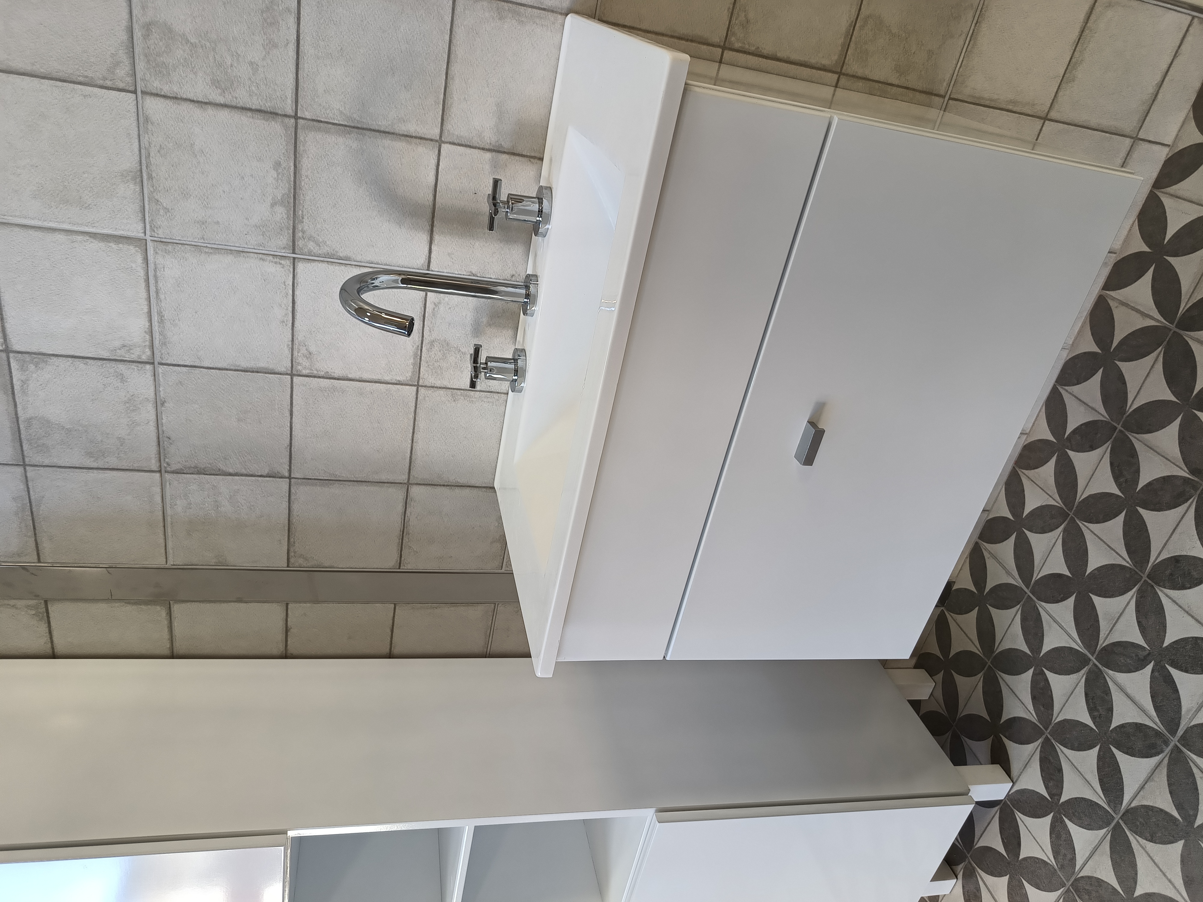 Vanitory De 3 Agujeros Para Colgar FI Lanin Blanco 60 cm