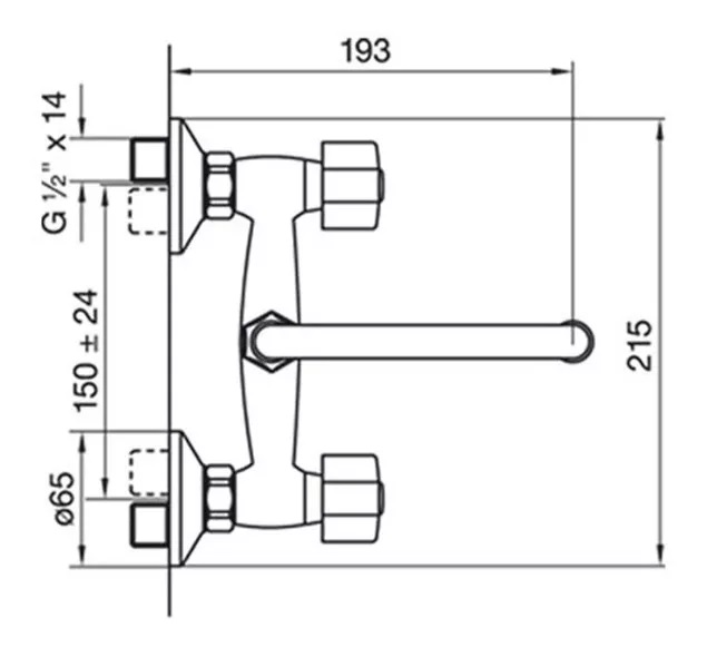 Griferia Para Cocina o Exterior De Pared Fv Arizona 409.02/B1