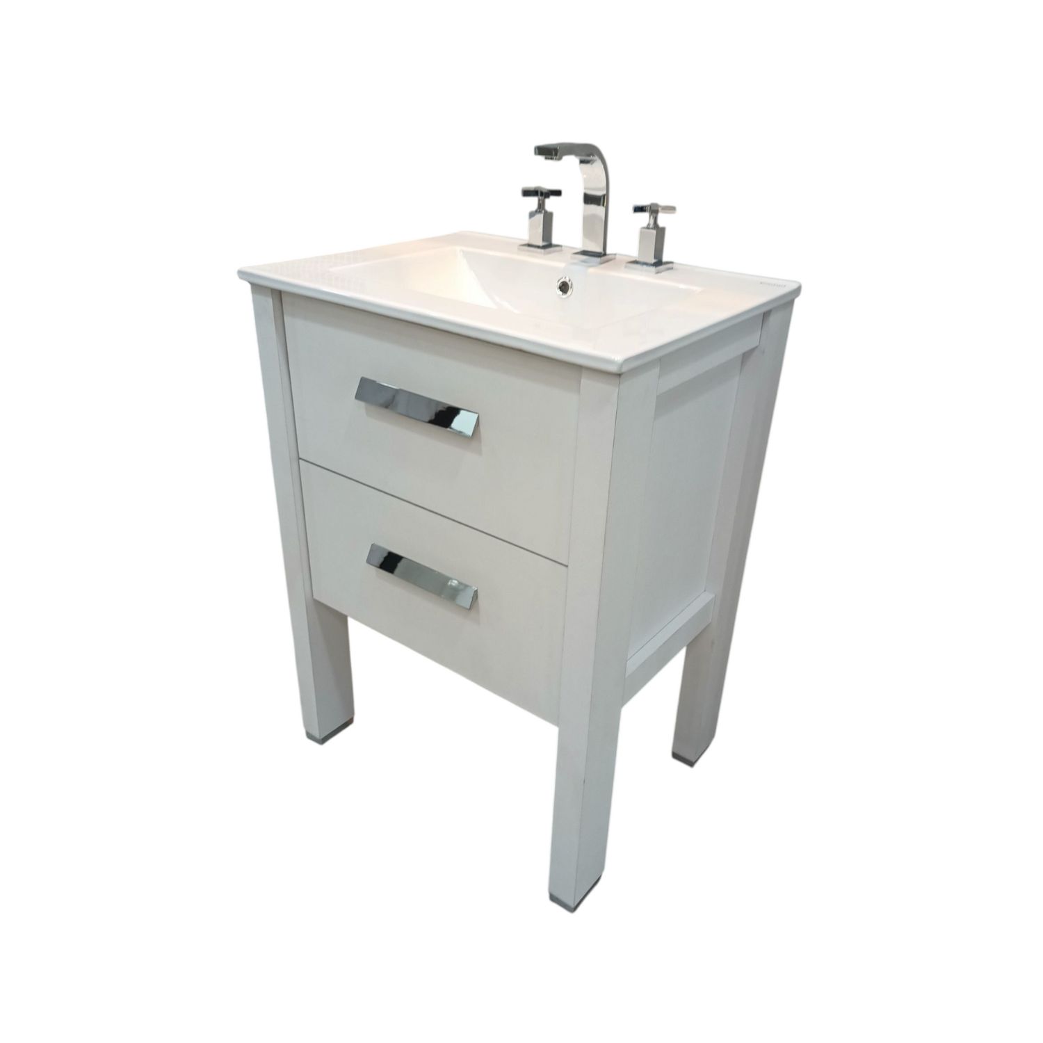 Vanitory De Pie Con Bacha De 3 Agujeros Campi Folk 60 Cm Blanco